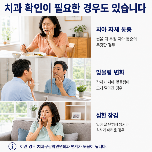 치과와 구강악안면외과 확인이 필요한 턱 통증 안내
