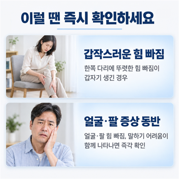 반복되는 다리 무거움과 신속한 진료가 필요한 경고 신호