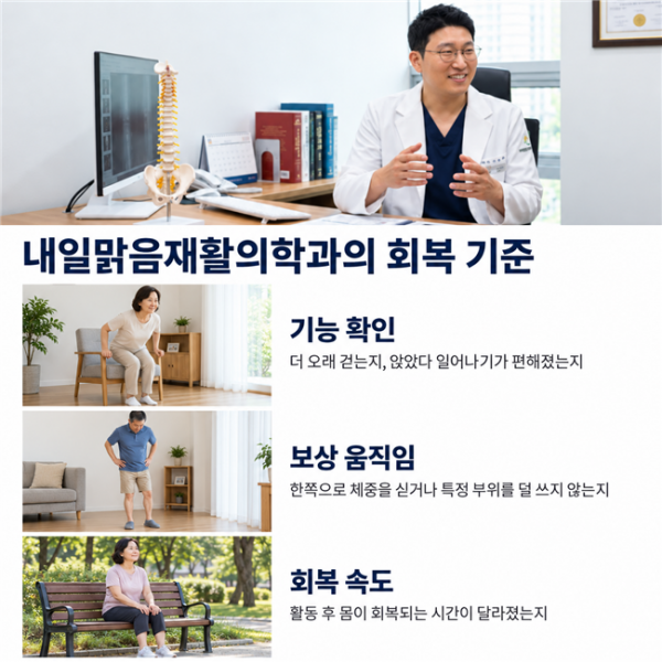 내일맑음재활의학과의 기능 범위와 회복 속도 점검 기준